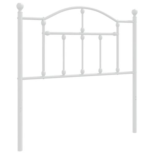 Sengegavl 90 cm metal hvid