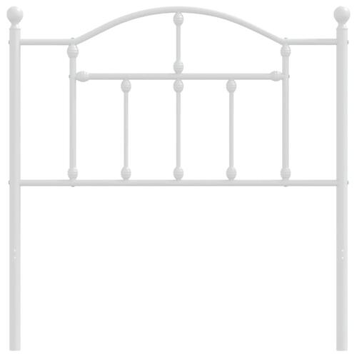 Sengegavl 90 cm metal hvid