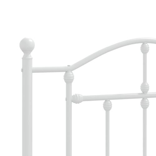 Sengegavl 90 cm metal hvid