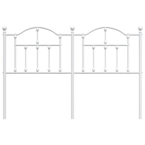 Sengegavl 150 cm metal hvid