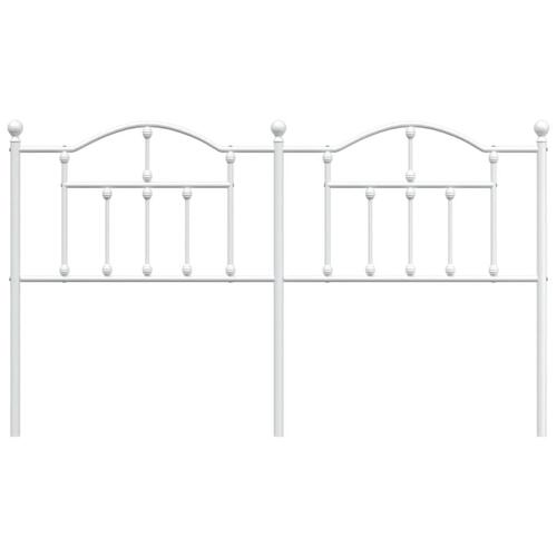 Sengegavl 180 cm metal hvid