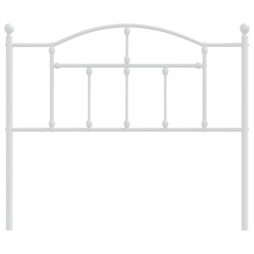 Sengegavl 107 cm metal hvid