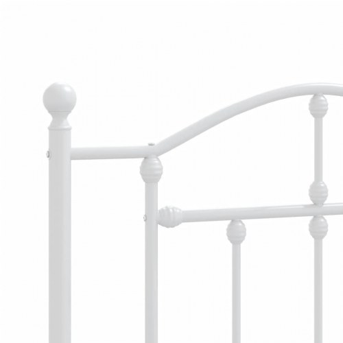 Sengegavl 107 cm metal hvid