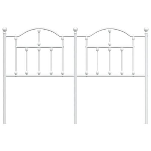 Sengegavl 140 cm metal hvid