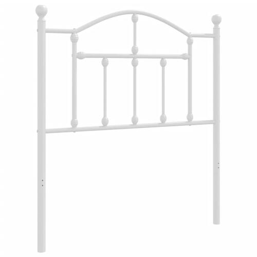 Sengegavl 80 cm metal hvid