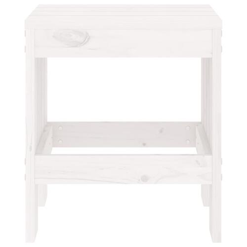 Haveskamler 2 stk. 40x36x45 cm massivt fyrretræ hvid