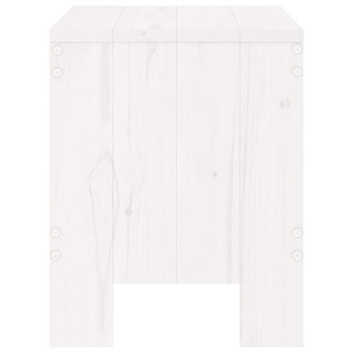 Haveskamler 2 stk. 40x36x45 cm massivt fyrretræ hvid