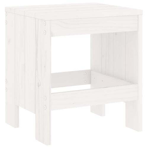 Haveskamler 2 stk. 40x36x45 cm massivt fyrretræ hvid