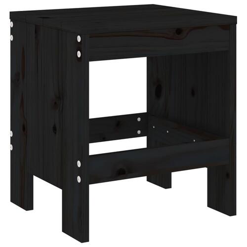 Haveskamler 2 stk. 40x36x45 cm massivt fyrretræ sort