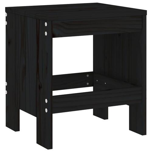 Haveskamler 2 stk. 40x36x45 cm massivt fyrretræ sort