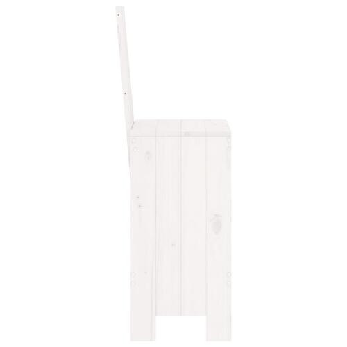 Barstole 2 stk. 40x42x120 cm massivt fyrretræ hvid