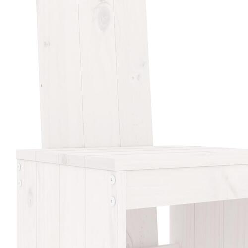Barstole 2 stk. 40x42x120 cm massivt fyrretræ hvid