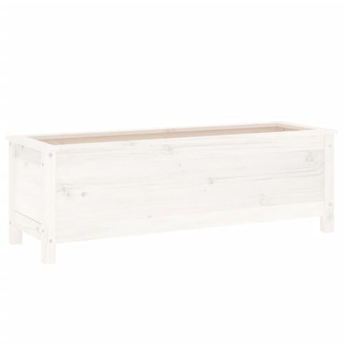 Højbed 119,5x40x39 cm massivt fyrretræ hvid