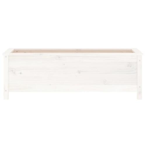 Højbed 119,5x40x39 cm massivt fyrretræ hvid