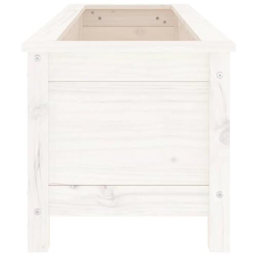 Højbed 119,5x40x39 cm massivt fyrretræ hvid