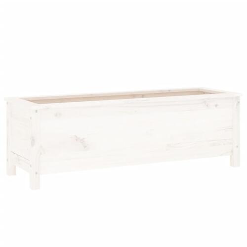 Højbed 119,5x40x39 cm massivt fyrretræ hvid