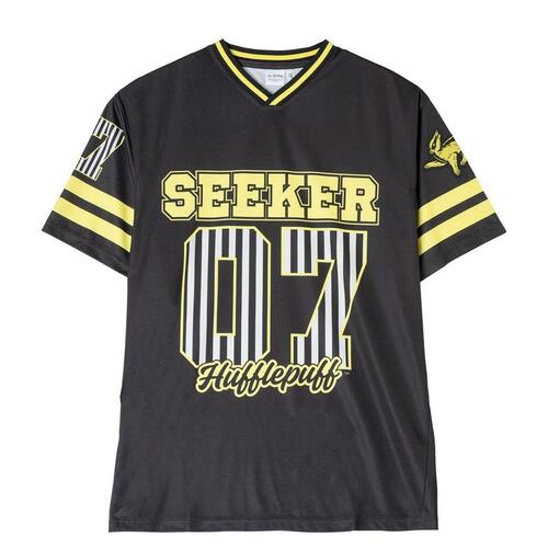 Unisex Kortærmet T-shirt Harry Potter Hufflepuff Sort L