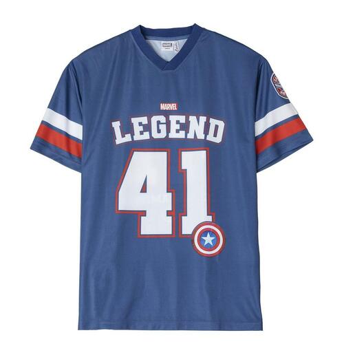 Unisex Kortærmet T-shirt The Avengers Legend Blå S