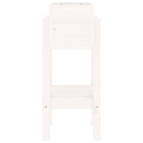 Plantekasse 62x30x69 cm massivt fyrretræ hvid