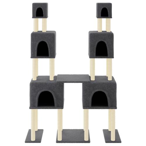 Kradsetræ med sisalkradsestolper 119 cm mørkegrå