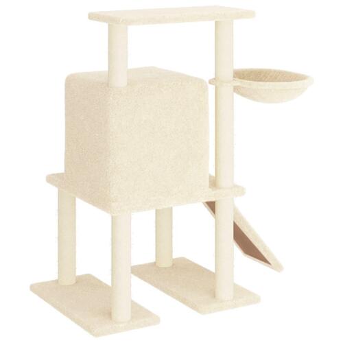 Kradsetræ med sisalkradsestolper 96,5 cm cremefarvet