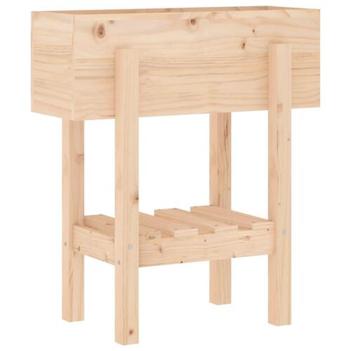 Plantekasse 62x30x69 cm massivt fyrretræ