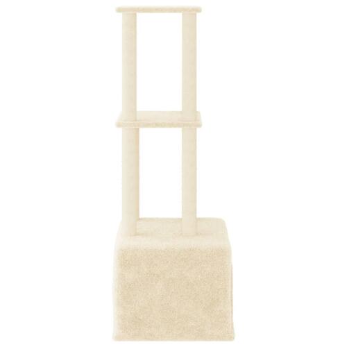Kradsetræ med sisalkradsestolper 133,5 cm cremefarvet
