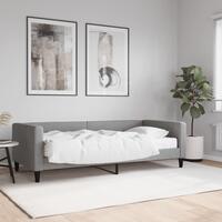 Daybed med madras 90x200 cm stof lysegrå