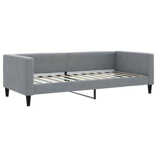 Daybed med madras 90x200 cm stof lysegrå