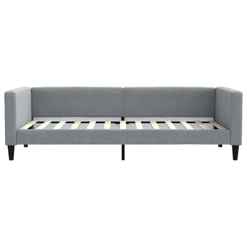 Daybed med madras 90x200 cm stof lysegrå