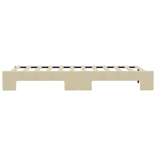 Daybed med udtræk 100x200 cm stof cremefarvet