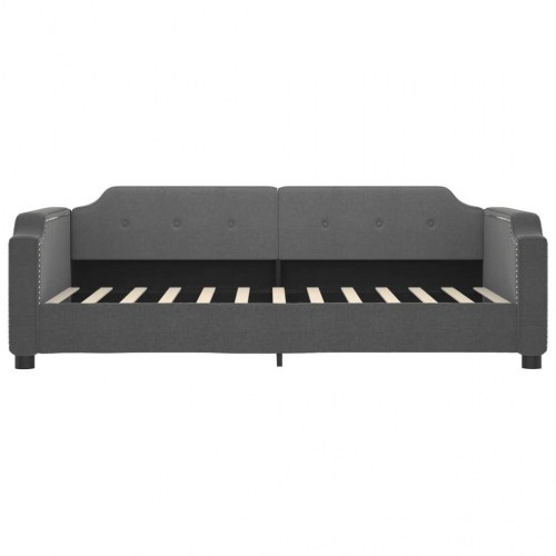 Daybed med udtræk 100×200 cm - stof, mørkegrå