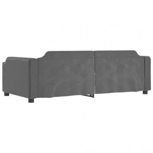 Daybed med udtræk 100×200 cm - stof, mørkegrå