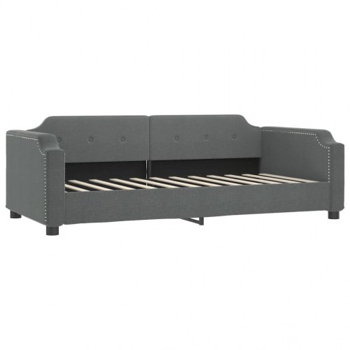 Daybed med udtræk 80×200 cm - stof, mørkegrå