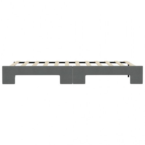 Daybed med udtræk 80×200 cm - stof, mørkegrå