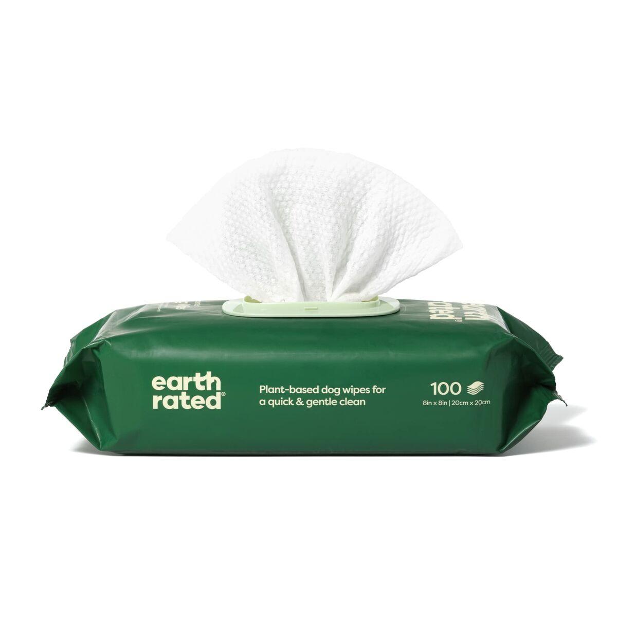Vådservietter til kæledyr Earth Rated uden parfume - 100 stk.