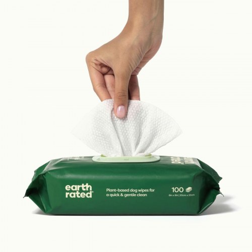Vådservietter til kæledyr Earth Rated uden parfume - 100 stk.
