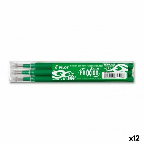 Pilot Frixion refill til kuglepen - grøn (12 pak)
