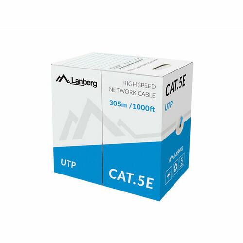 UTP kategori 5 stift netværkskabel Lanberg LCU5-10CC-0305-B 305 m Blå