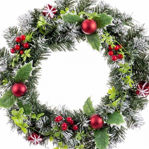 Adventskrans Rød Multifarvet Plastik 40 cm