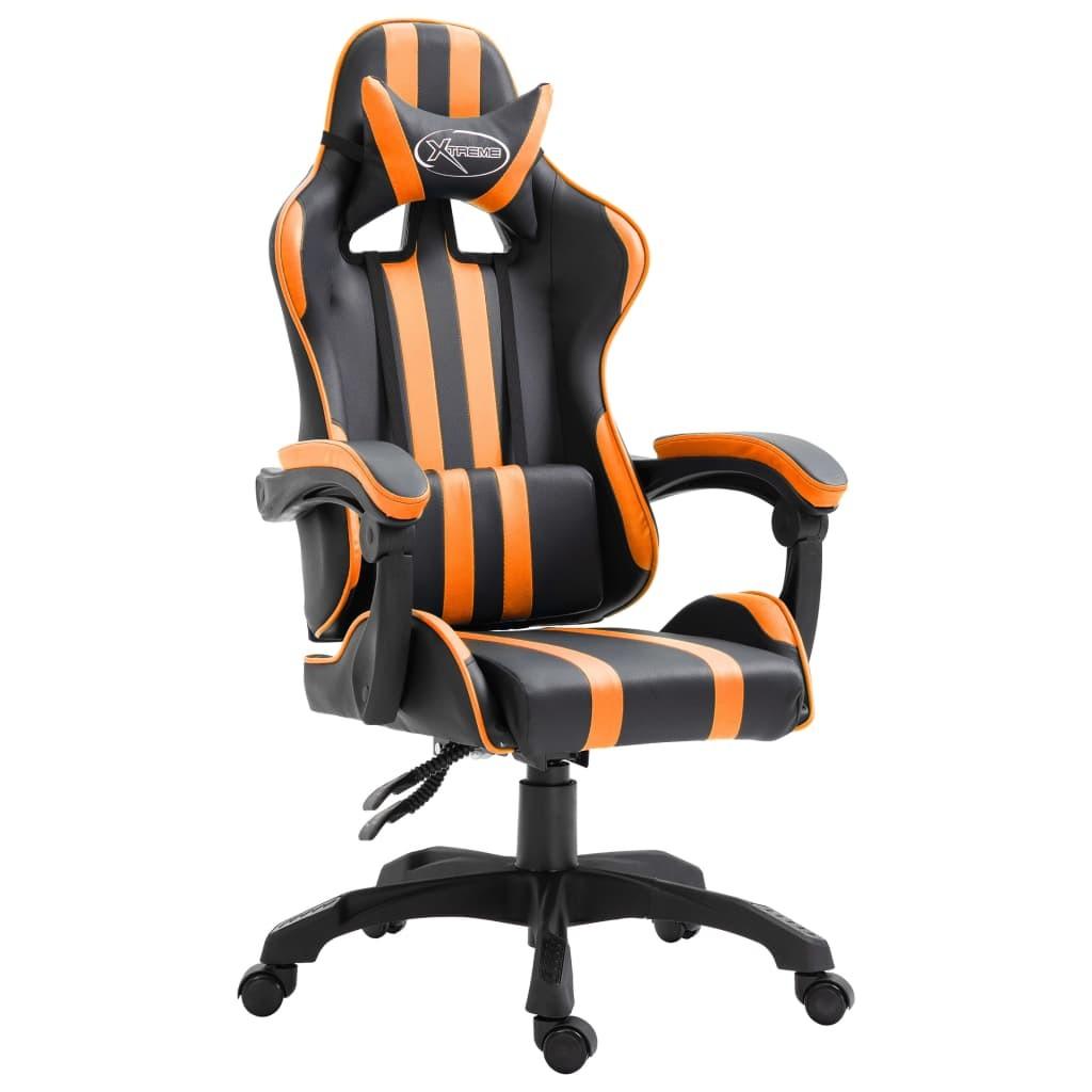 Gamingstol kunstlæder orange