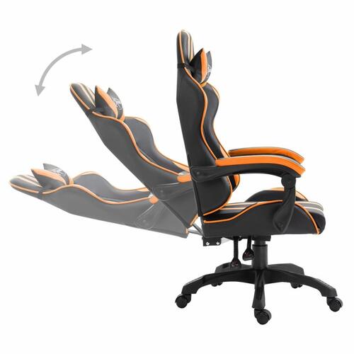 Gamingstol kunstlæder orange