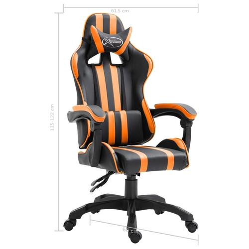 Gamingstol kunstlæder orange
