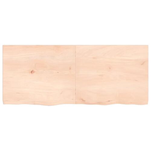 Bordplade 120x50x(2-4) cm ubehandlet massivt egetræ