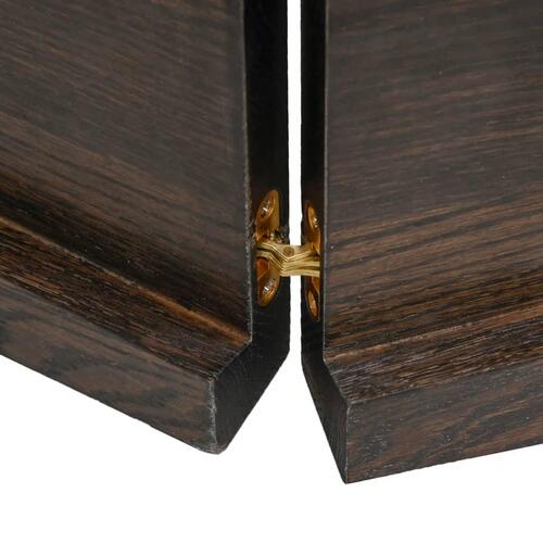 Bordplade til badeværelse 180x60x(2-4) cm massivt træ mørkebrun