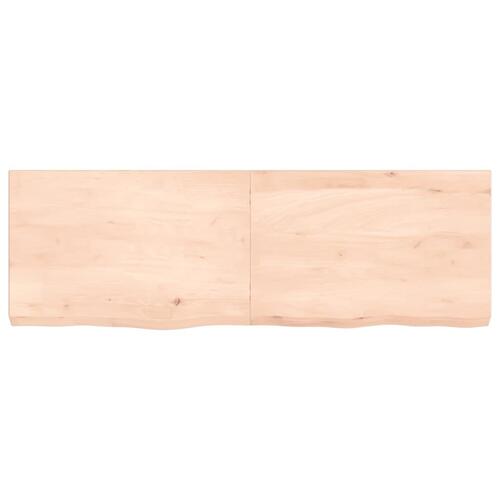 Bordplade 120x40x(2-6) cm ubehandlet massivt egetræ