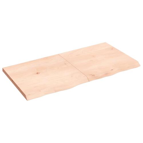 Bordplade 120x60x(2-4) cm ubehandlet massivt egetræ