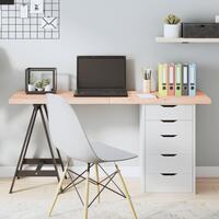 Bordplade 140x40x(2-4) cm ubehandlet massivt egetræ