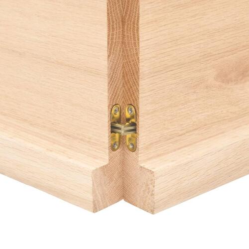 Bordplade 140x40x(2-4) cm ubehandlet massivt egetræ