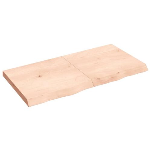 Bordplade 120x60x(2-6) cm ubehandlet massivt egetræ